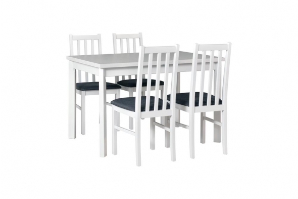 Stół MAX 5P (80x120/150 cm) z 4 krzesłami BOS 10